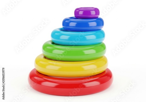 Colorful stacking rings toy for toddlers