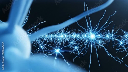 Neural Network Animation Digital Illustration Abstract