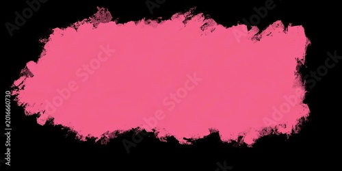 Photos Soft pink brush stroke with irregular organic shape and textured edges on black background