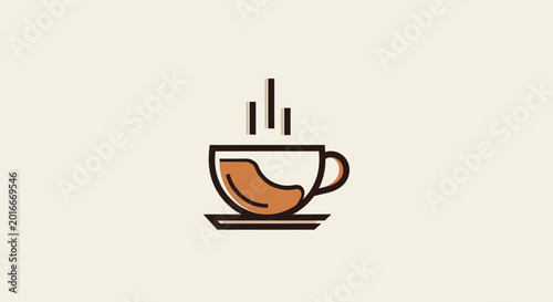 Photos Brown Coffee Cup with Steam Rising 2.