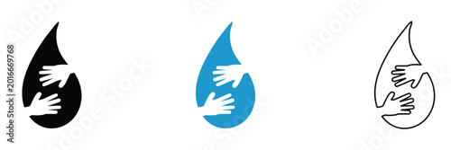 Photos Save water icon