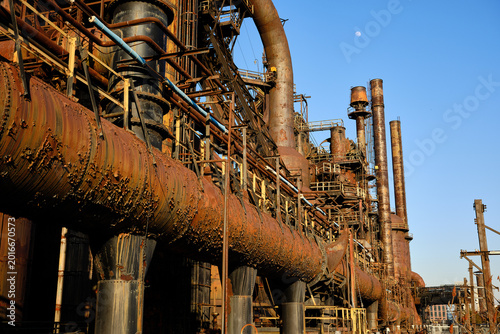 Photography The rusting remnants of the remains of the industrial revolution of the early 19