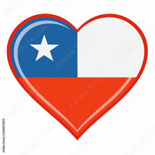 Free Download Chilean Flag Heart Icon - GFXLoad