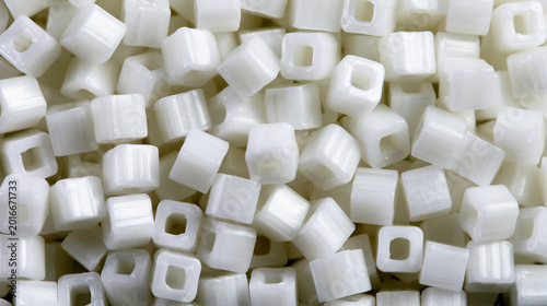 Glass seed beads, close up. 