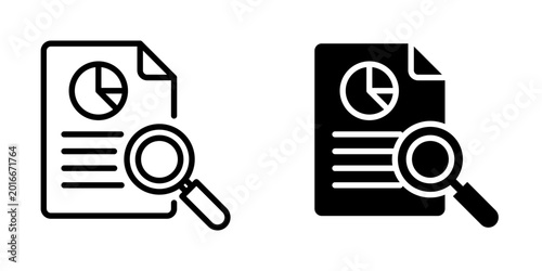 Quadro su tela Data analysis icon, element icon for design branding, print, and digital media