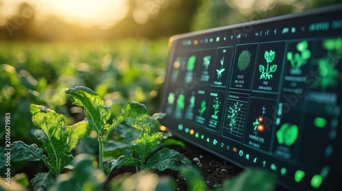 Digital device displays plant data in field