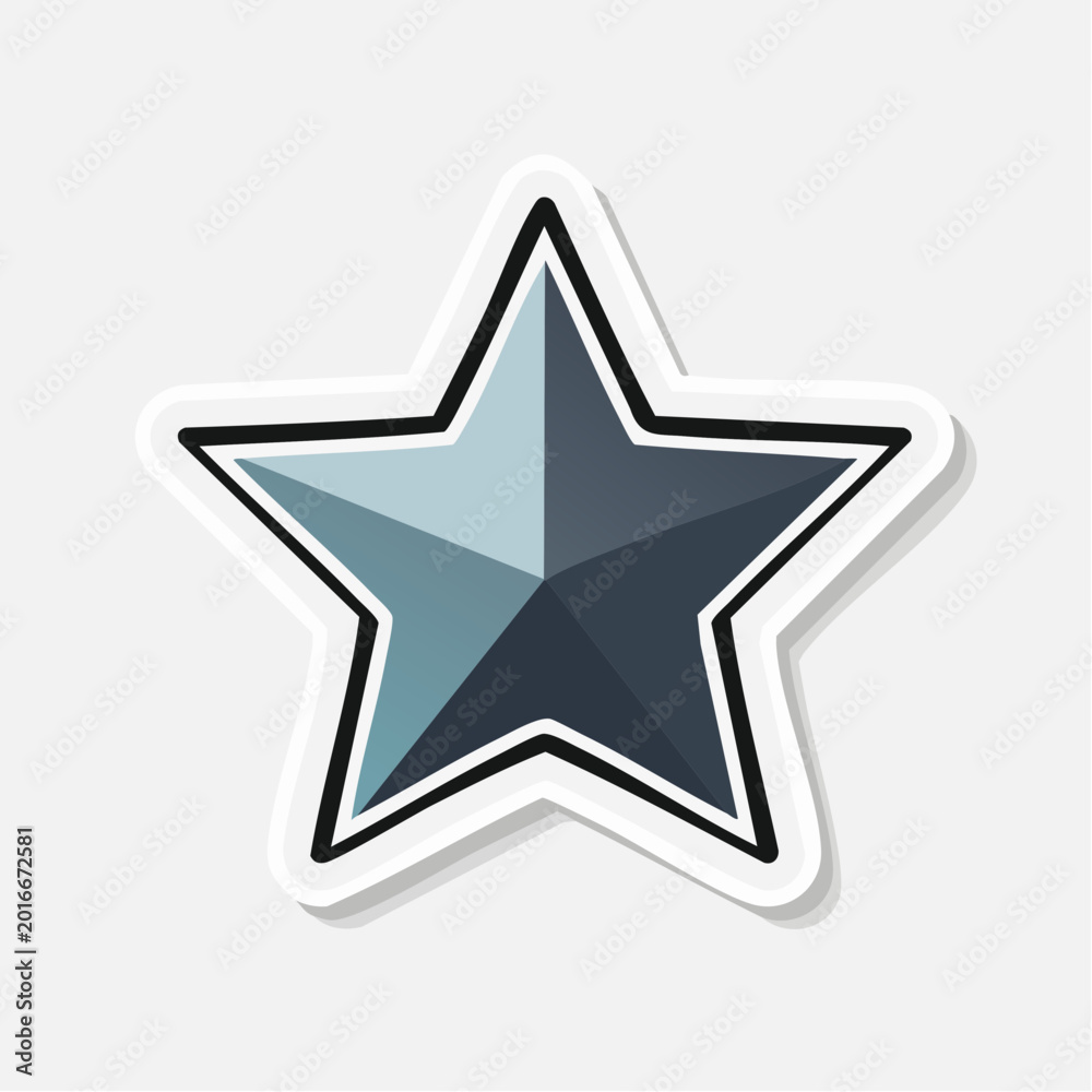 Obraz premium Stylized Five-Pointed Star Icon with Gradient Colors