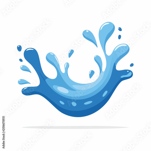 Blue Water Splash Illustration