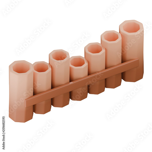 3D Wooden Farm Fence Elements Collection