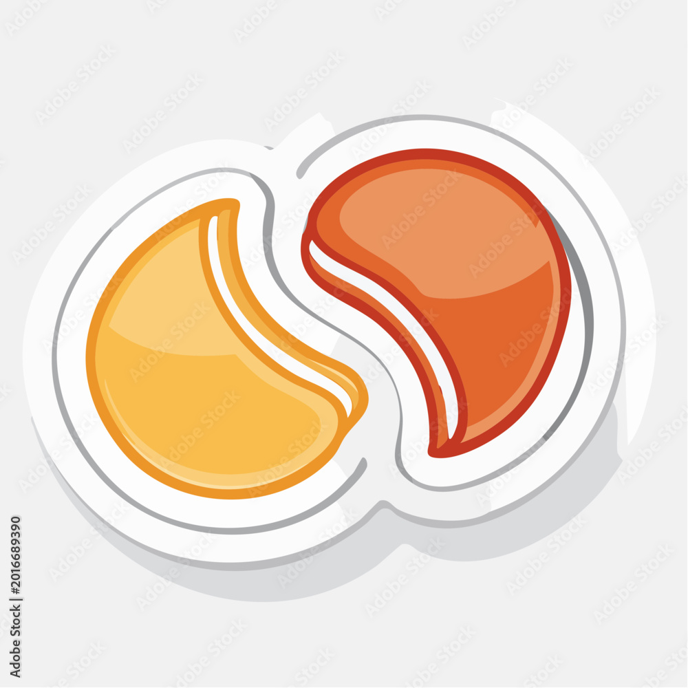 Fototapeta premium Yin Yang Symbol with Food Elements