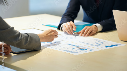 Obraz na płótnie Marketing, data, management, strategy, business, documents, accounting, informat