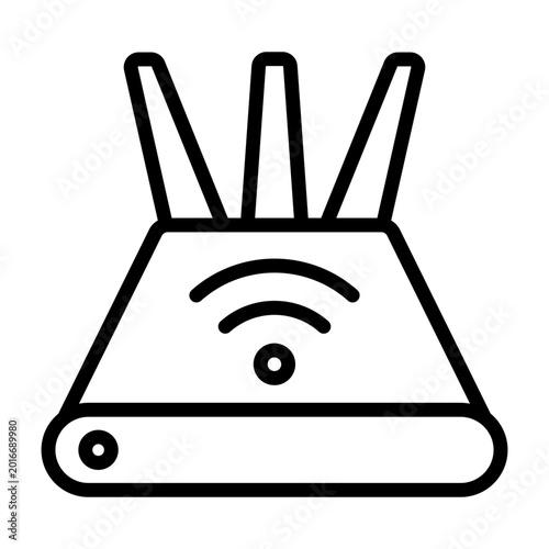 Quadro su tela Router Icon - Black Outline