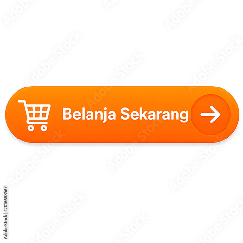 Indonesian shopping button with cart icon and Belanja Sekarang text