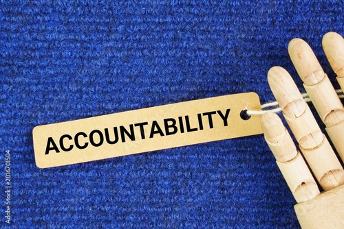 Canvas Print Paper tag with word ACCOUNTABILITY