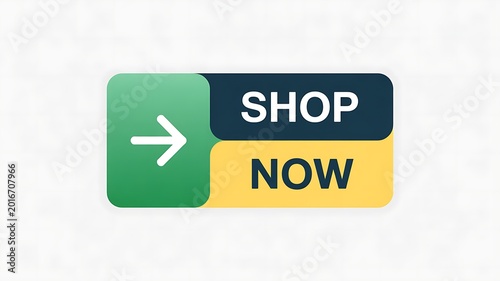 Shopping, Call to Action, E-commerce Button, Green Arrow, Shop Now