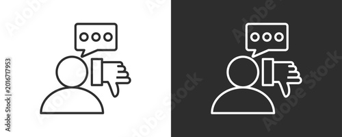 Tableau sur toile Discredit Icon Set Vector Collection Isolated In Black And White