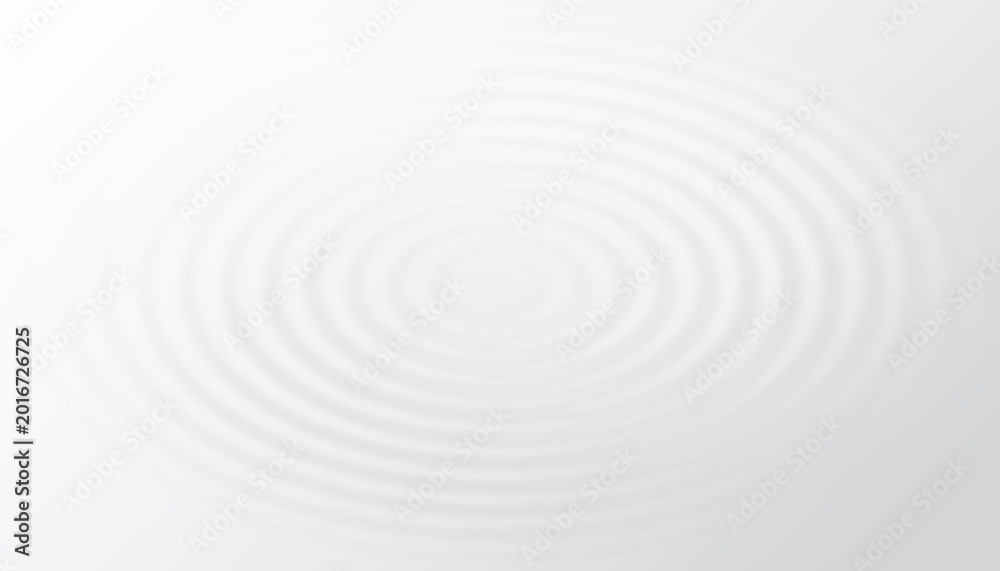 Obraz premium Clean white liquid ripple background with concentric circular water waves