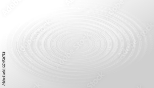 Minimalist white circular radial waves background with smooth texture