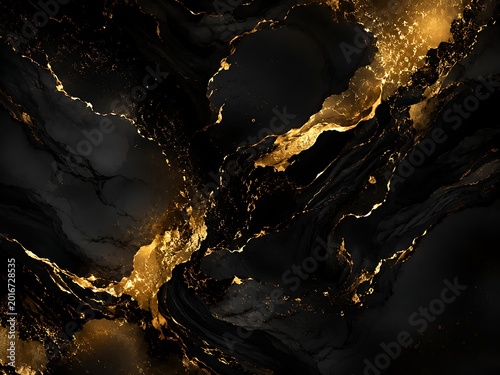 Black Gold Abstract Background