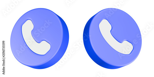Quadro su tela 3D telephone receiver icons.