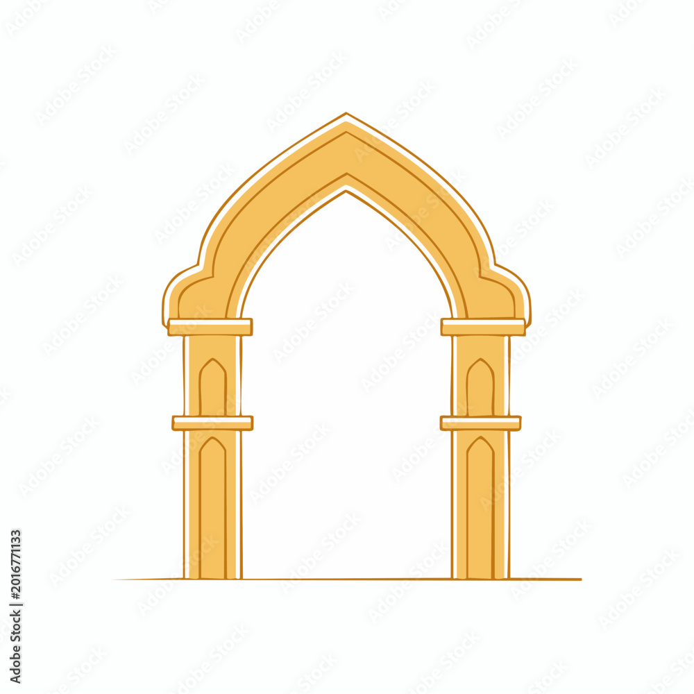 Fototapeta premium Stylized Archway Illustration
