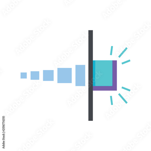 Photos Barrier crossing concept, steps approach wall then breakthrough, activation thre