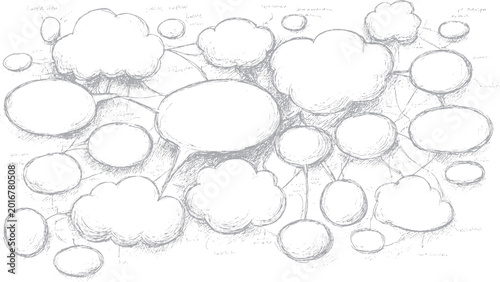 Bild auf Leinwand Scientific visualization of graphene atomic arrangement Abstract molecular graph