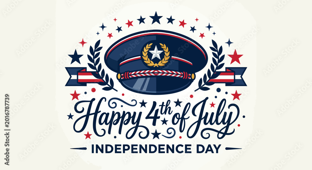 Obraz premium Celebrating Independence Day with patriotic symbols and festive spirit for the 4th of July