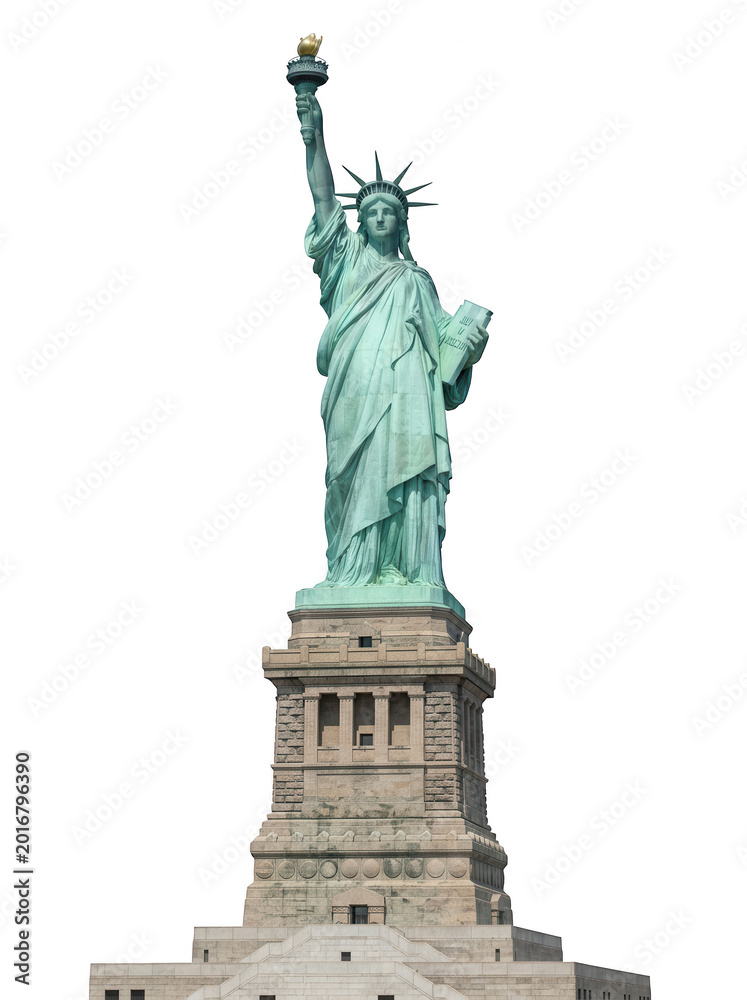 Fototapeta premium Statue of Liberty with transparent background, New York landmark