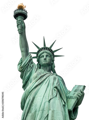 Statue of Liberty with transparent background, iconic US landmark