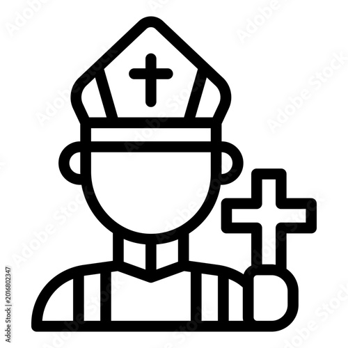 Konstfotografi Catholic bishop or pope outline icon