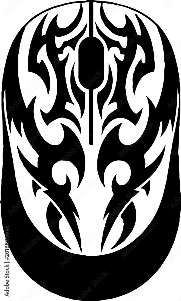Fototapeta premium Tribal Style Computer Mouse Silhouette