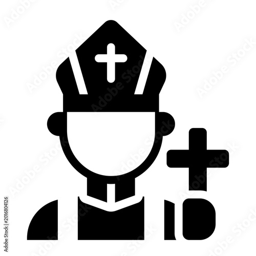 Konstfotografi Catholic bishop or pope glyph icon