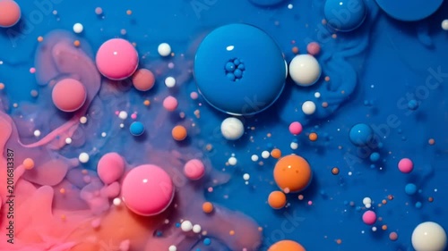 Abstract Colorful Bubble Scene Video.