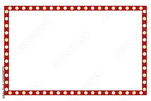 Retro illuminated cinema sign frame vector