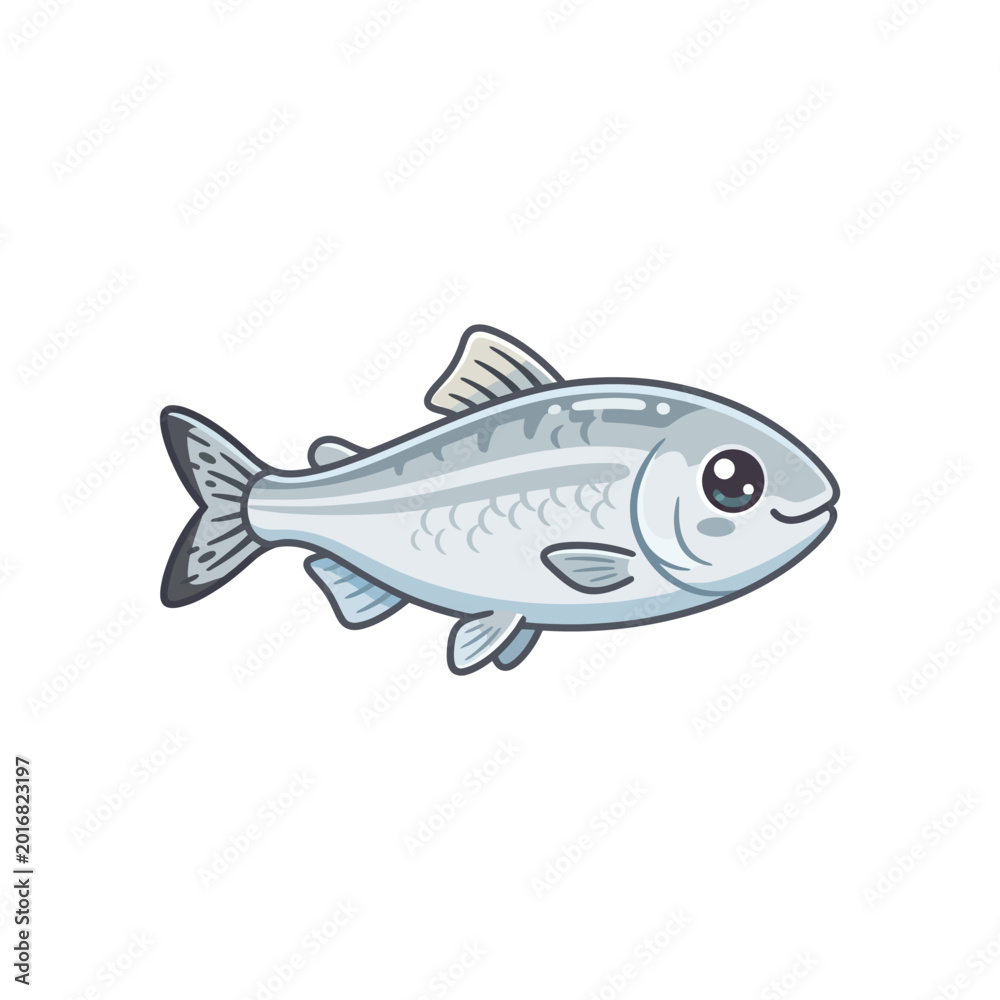 Obraz premium Small Silver Sweetfish Character