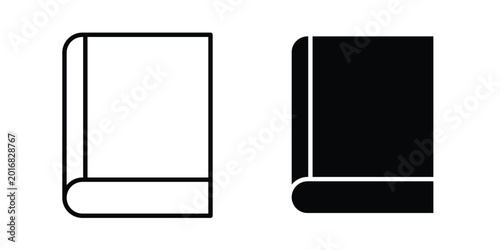 Bild auf Leinwand Book icon in solid and flat style, Stroke icons.