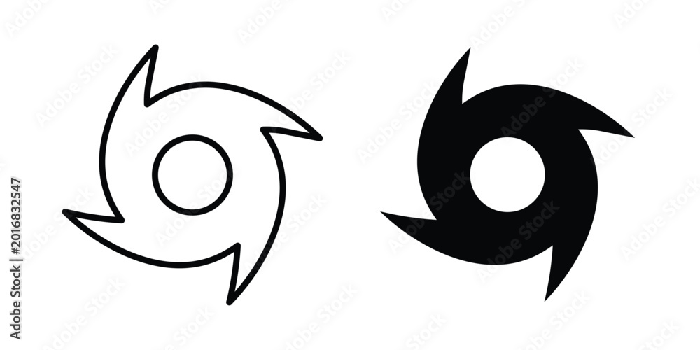Obraz premium Hurricane icon in solid and flat style, Stroke icons.
