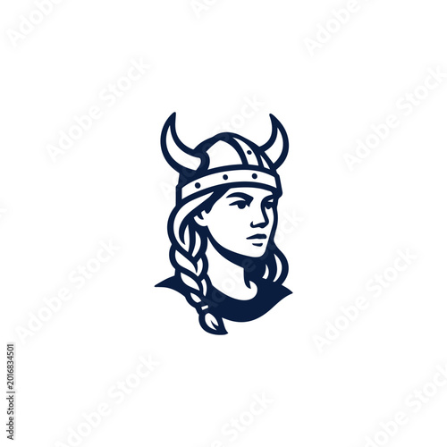 Canvastavla Viking Girl Logo