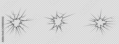 Photos Broken glass texture and cracked window effect set