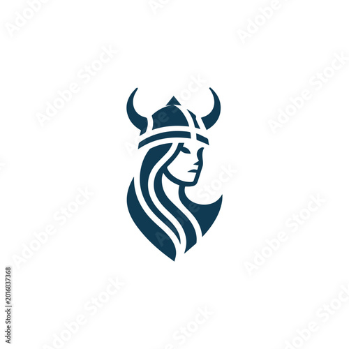 Tablou pe pânză Viking Girl Logo