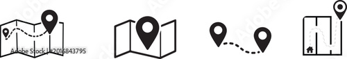 Foto vector illustration set  of a Mapping icon collection