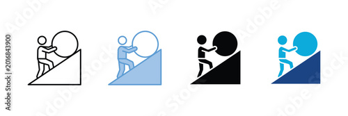 Obraz na plátně Persistence  Icon Set Multiple Style Collection