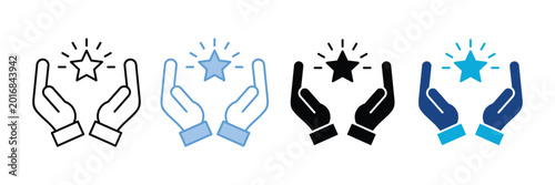 Tablou pe pânză Grit Icon Set Multiple Style Collection