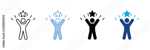 Tableau sur toile Self Reliance Icon Set Multiple Style Collection