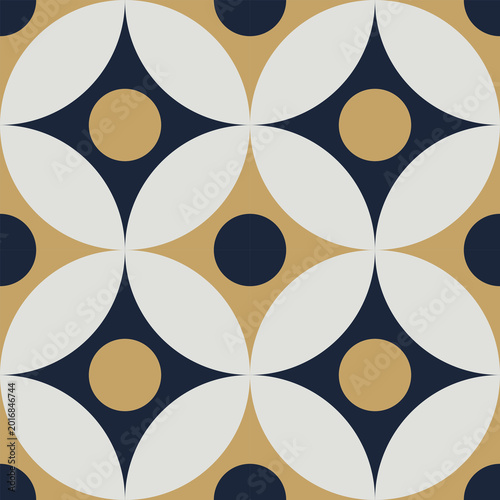 Seamless geometric pattern, mid-century modern abstract background