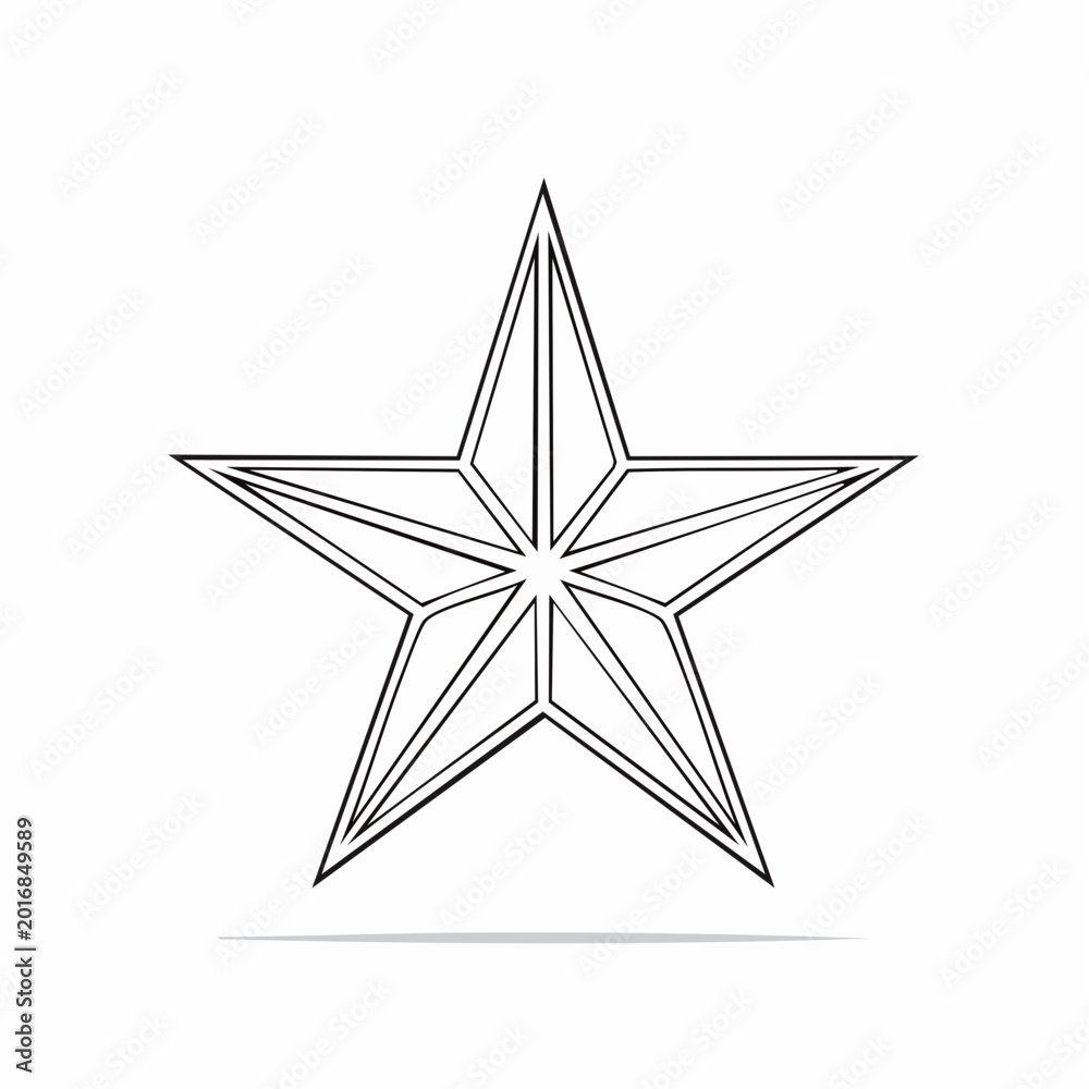 Obraz premium Geometric Star Outline Icon
