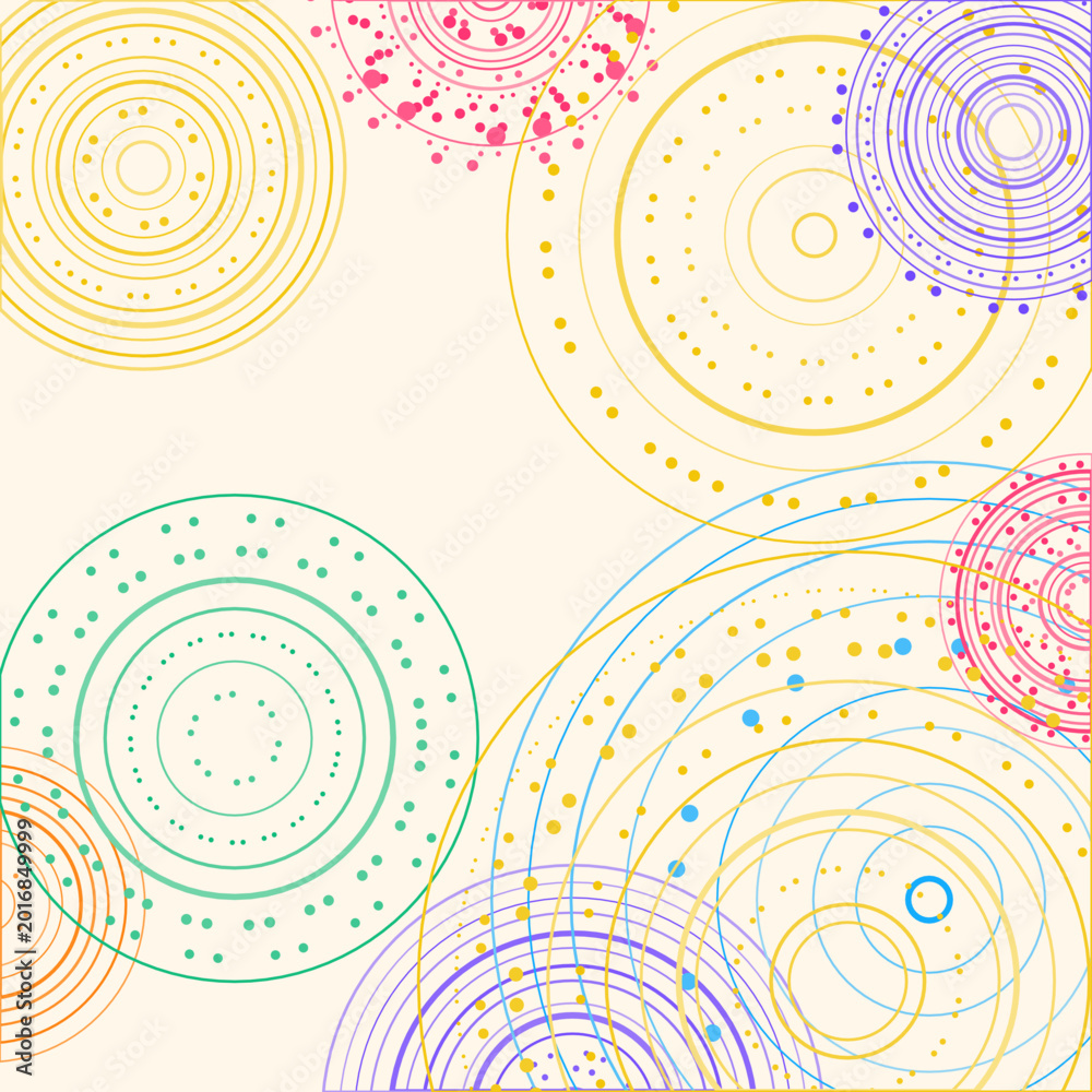 Fototapeta premium Abstract Concentric Circle Groups