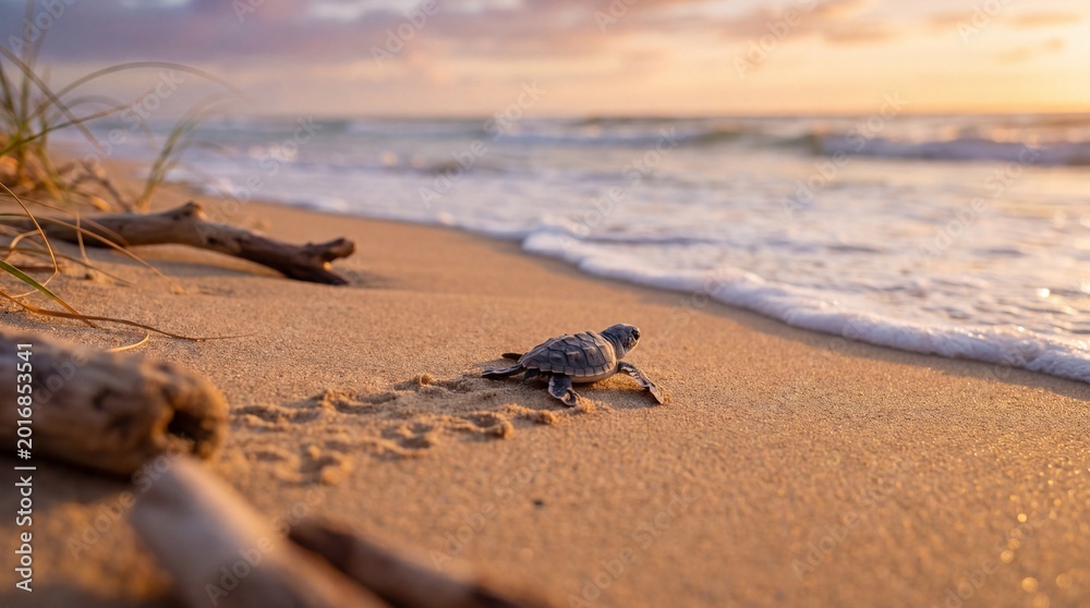 Obraz premium Sea Turtle Swimming Near Plastic Pollution in Ocean Environmental Awareness and Marine Conservation Concept