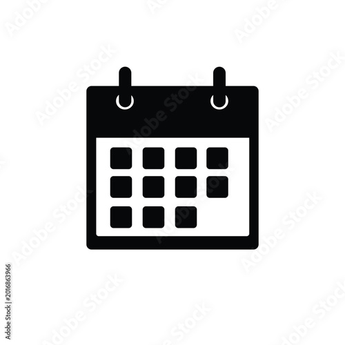 Flat calendar Icon. Calendar on the wall